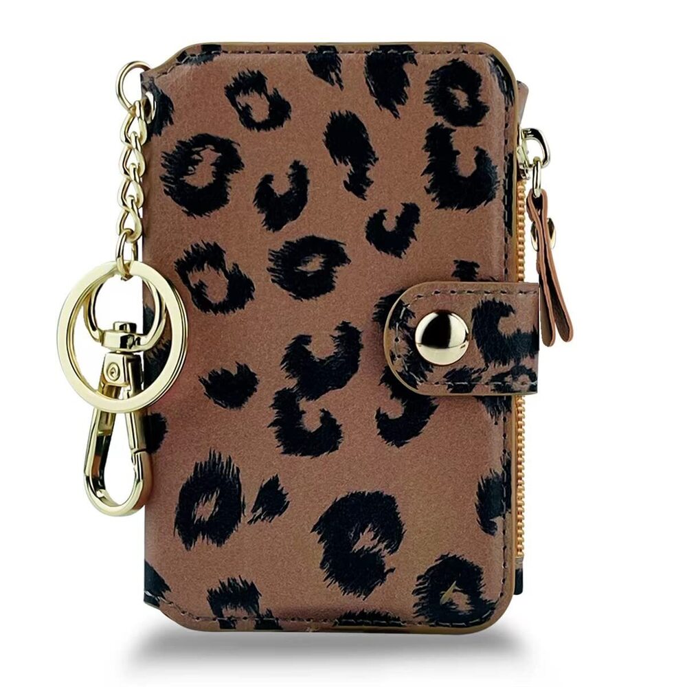 8098 Keychain wallet with ID Window, Credit Card Holder Leather, Zipper